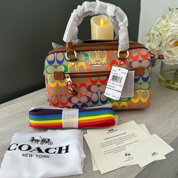 Coach Rainbow Rowan with crossbody strap - Picture 5 of 6